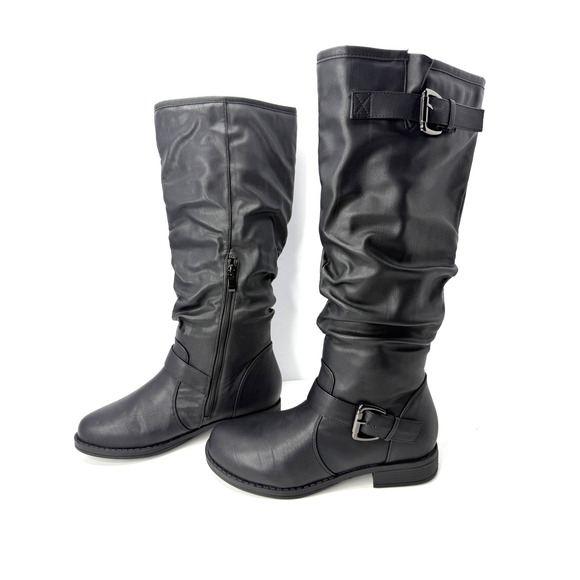 Journee Collection Women's Stormy Knee High Boots Black Size 6.5M NWT/BOX